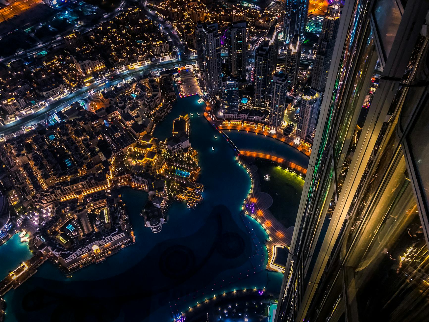 aerial photography of cityscape at nighttime